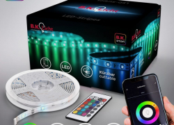 5m LED Band Stripe Smart RGB Streifen Licht-Leiste dimmbar 230V Fernbedienung für 13€ inkl. Versand!