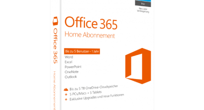 Microsoft Office 365 Home Abonnement – 1 Jahr / 1 Benutzer (Product Key Card ohne Datenträger) für 33€ inkl. Versand