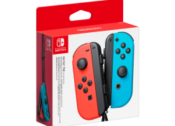NINTENDO Switch Joy-Con 2er-Set, Neon-Rot/Neon-Blau + Super Mario Bros für 99€