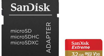 SANDISK Extreme UHS-I Micro-SDXC Speicherkarte, 32 GB, 100 MB/s, UHS Class 1 (für 4K-Videos geeignet) für 7€