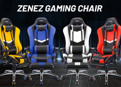 ZENEZ Gaming Stuhl Verstellbarer Drehstuhl Fußstützen 180° Latex Polster für 89,10€ inkl. Versand!