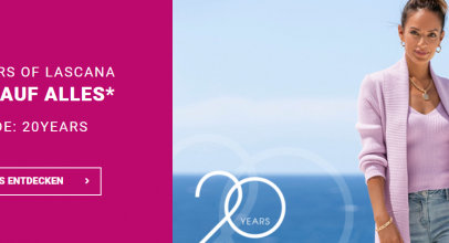 20 YEARS OF LASCANA – 20% Rabatt auf Alles!