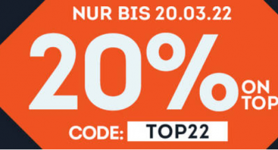 SportScheck – 20% on Top auf Topmarken Bestseller!
