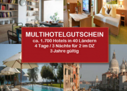 *WOW* Hotel-SALE – 4 Tage für 2 – ca.1700 Hotels bis 5* n. Wahl für 53,10€ inkl. Versand!