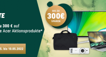 MAI RABATTE bei notebooksbilliger.de – bis zu -300€ auf ausgewählte ACER Aktionsprodukte!