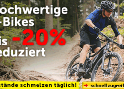Raddiscount – Hochwertige E-Bikes jetzt bis -20% reduziert!