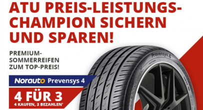 A.T.U. – 4 für 3 – Premium-Sommerreifen zum Top-Preis!