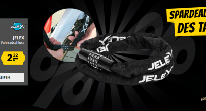 Spardeal des Tages bei SportSpar – JELEX Dr.Security Fahrradschloss schwarz für 2,22€!