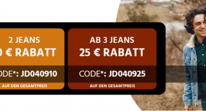 Jeans Direct – Stufensparen – bis zu 25€ auf ausgewählte Jeans!