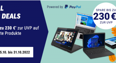 Notebooksbilliger.de – PAYPAL Super Deals – bis 230€ sparen!