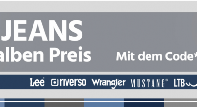 Jeans Direct – Eine Jeans kaufen & 50% auf die 2te Jeans sparen!