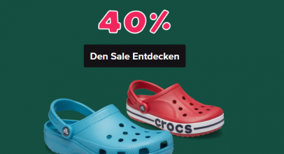Crocs Online Sale – bis zu 40% Rabatt auf ausgewählte Modelle!