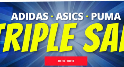 SportSpar – TRIPLE SALE – adidas ASICS PUMA stark reduziert – bis 90% Rabatt!