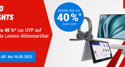 Notebooksbilliger – LENOVO MAILIGHTS – bis zu 40% Rabatt auf ausgewählte Aktionsartikel!