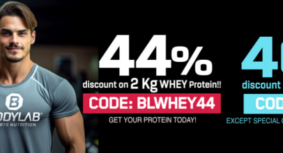 SKY-HIGH SALE bei BODYLAB24 – 44% Rabatt auf das Bodylab Whey 2kg + 40% Rabatt auf Bodylab Produkte und weitere!