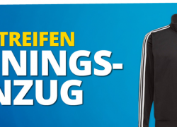 SportSpar – adidas Primegreen Essentials 3-Streifen Herren Trainingsanzug mit 58% Rabatt!