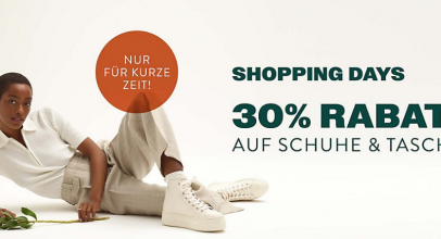 *NUR FÜR KURZE ZEIT* 30% Rabatt auf „Schuhe & Taschen“ bei Mirapodo!