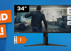 EURONICS – Weekend-Deal – Lenovo G34w-10 86 cm (34″) Monitor schwarz / F für 299€ inkl. Versand!