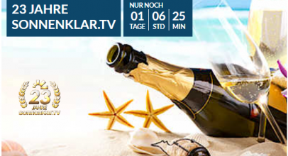 23-jähriges Geburtstagsspecial von sonnenklar.TV – Bucht jetzt tolle Angebote mit bis 40% Rabatt!