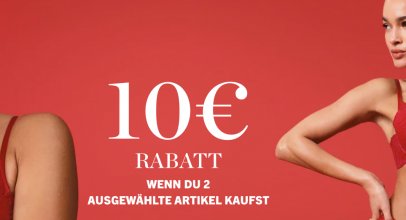Hunkemöller – 10€ Rabatt beim Kauf von 2 ausgewählten Artikeln!