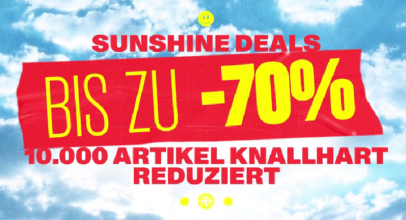 SUNSHINE DEALS bei DefShop – bis 70% Rabatt!