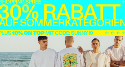 Defshop – SHOPPING SPREE – 30% Rabatt auf Sommerkategorien + 10% ON TOP!