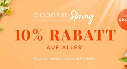 Goodbye Spring bei Parfümerie Pieper – 10% Rabatt auf Alles – auch bereits reduzierte Artikel + Gratis Beigaben!