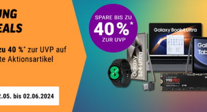 SAMSUNG MAI-DEALS bei notebooksbilliger.de – bis 40% Rabatt auf ausgewählte Aktionsartikel!