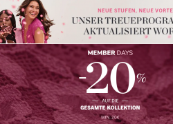 Hunkemöller – MEMBER DAYS – 20% Rabatt auf die gesamte Kollektion!
