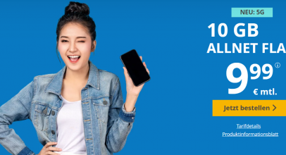 DISCOTEL – Allnet Flat 10 GB für monatlich 9,99€!