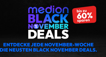 Black November Deals im Medion-Shop – bis zu 60% Rabatt!