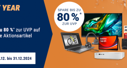 END OF YEAR SALE bei notebooksbilliger – bis zu 80% Rabatt auf ausgewählte Aktionsartikel!