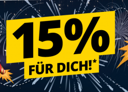 Silvester – Jetzt knallts richtig bei SportSpar – 15% Rabatt auf Alles!