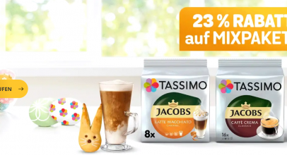 TASSIMO – 23% Rabatt auf Mixpakete!