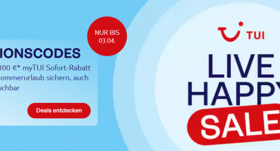 TUI – bis zu 300€ Rabatt für Pauschalreisen, bis zu 150€ Rabatt für Hotelbuchungen!