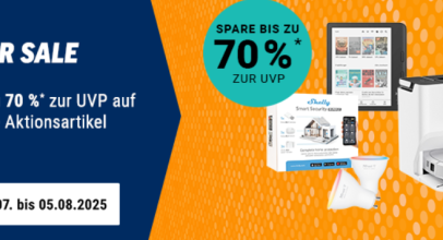 Notebooksbilliger – SMART SUMMER SALE – bis 70% Rabatt auf ausgewählte Aktionsartikel!