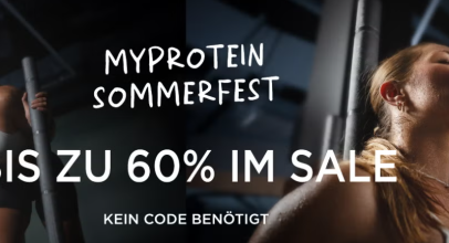 MyProtein – bis zu 60% Rabatt im SALE + 10% EXTRA auf Vitamine + App Exklusiv: Extra Rabatt im Sale!