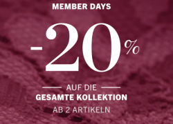 Hunkemöller – MEMBER DAYS – 20% Rabatt auf die gesamte Kollektion ab 2 Artikeln!