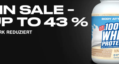 Body Attack – bis 43% Rabatt auf alle BODY ATTACK Proteine-Produkte!