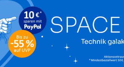 Computeruniverse – SPACE DEALS – bis zu 55% Rabatt + mit PayPal 10 € Extra-Rabatt!