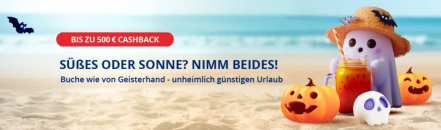 ab-in-den-urlaub.de – HALLOWEEN DEALS mit bis zu 500€ Cashback!