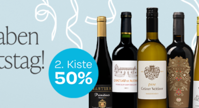 Die Weinbörse feiert Geburtstag – 2. Wein Kiste mit 50% Rabatt!