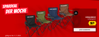 Spardeal der Woche bei SportSpar – KIRKJUBØUR® “Njörd” Campingstuhl – verschiedene Farben für je 9,99€!