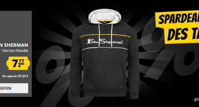Spardeal des Tages bei SportSpar – BEN SHERMAN Two Colour Panel Herren Hoodie mit bis zu 90% Rabatt!