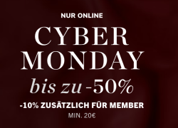 Hunkemöller – CYBER MONDAY mit bis zu 50% Rabatt auf ausgewählte Produkte + 10% zusätzlich für MEMBER!