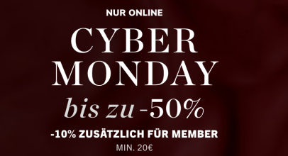 Hunkemöller – CYBER MONDAY mit bis zu 50% Rabatt auf ausgewählte Produkte + 10% zusätzlich für MEMBER!