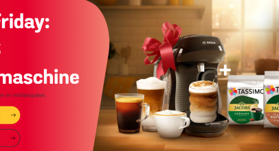 BLACK FRIDAY SALE bei TASSIMO – Maschinenpakete mit bis zu 68% Rabatt!