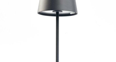 LED Akku Tischleuchte Down warmweiß 3000K Lampe innen außen IP65 Schiefergrau für 13,49€ inkl. Versand!