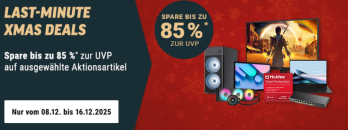 Notebooksbilliger – Last-Minute XMAS DEALS – bis 85% Rabatt auf ausgewählte Aktionsartikel!