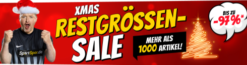 SportSpar –  XMAS RESTGRÖSSEN SALE – bis 97% Rabatt auf ausgewählte Artikel!